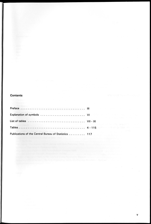 STATISTICAL YEARBOOK NETHERLANDS ANTILLES 1994 - Page v