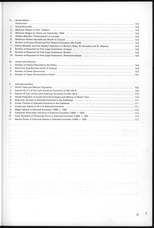 STATISTICAL YEARBOOK NETHERLANDS ANTILLES 1995 - Page xi