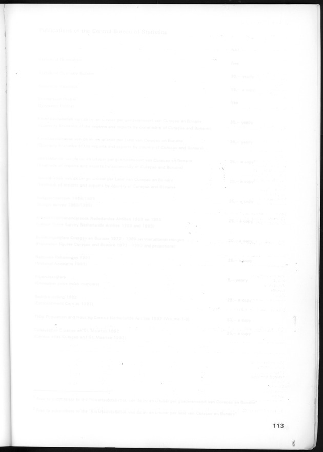 STATISTICAL YEARBOOK NETHERLANDS ANTILLES 1995 - Page 113
