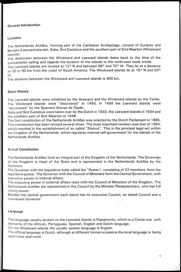 STATISTICAL YEARBOOK NETHERLANDS ANTILLES 1996 - Page 1