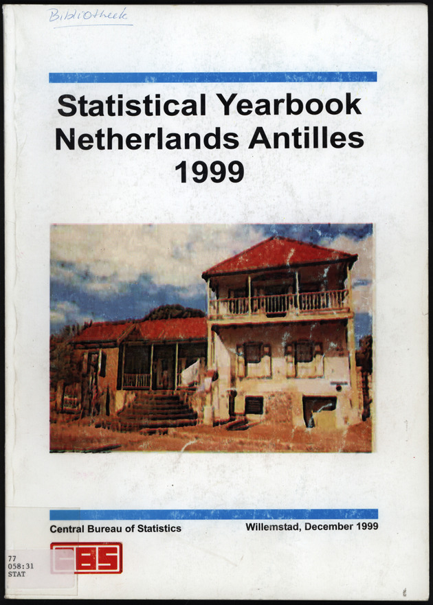 STATISTICAL YEARBOOK NETHERLANDS ANTILLES 1999 - Front Cover