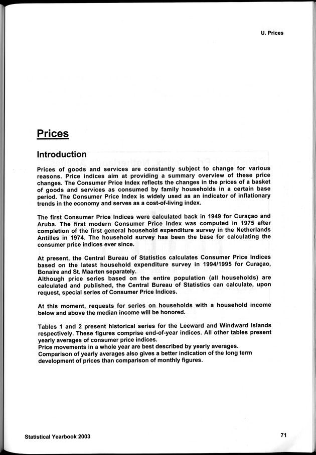STATISTICAL YEARBOOK NETHERLANDS ANTILLES 2003 - Page 71