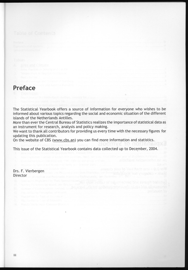STATISTICAL YEARBOOK NETHERLANDS ANTILLES  2004 - Page iii