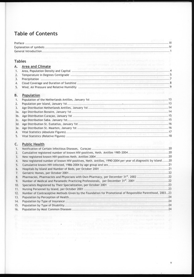 STATISTICAL YEARBOOK NETHERLANDS ANTILLES  2004 - Page v