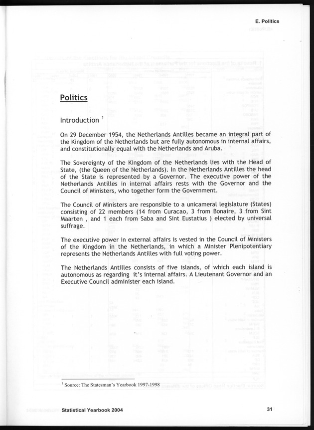 STATISTICAL YEARBOOK NETHERLANDS ANTILLES  2004 - Page 31