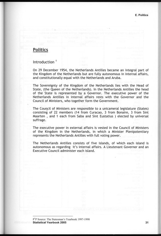 STATISTICAL YEARBOOK NETHERLANDS ANTILLES 2005 - Page 31