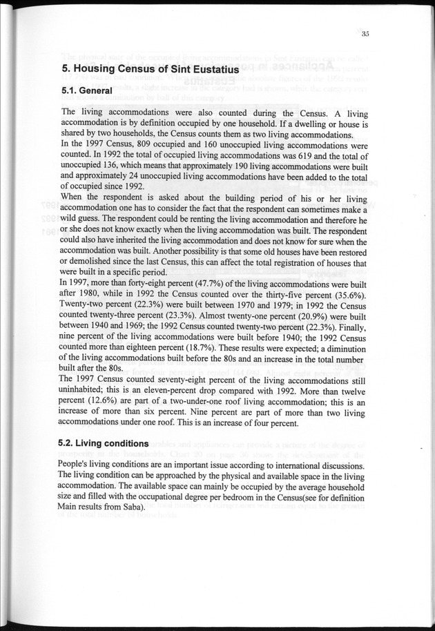 The 1997 population and housing Census in Saba and Sint Eustatius, Nederlands Antilles - Page 35