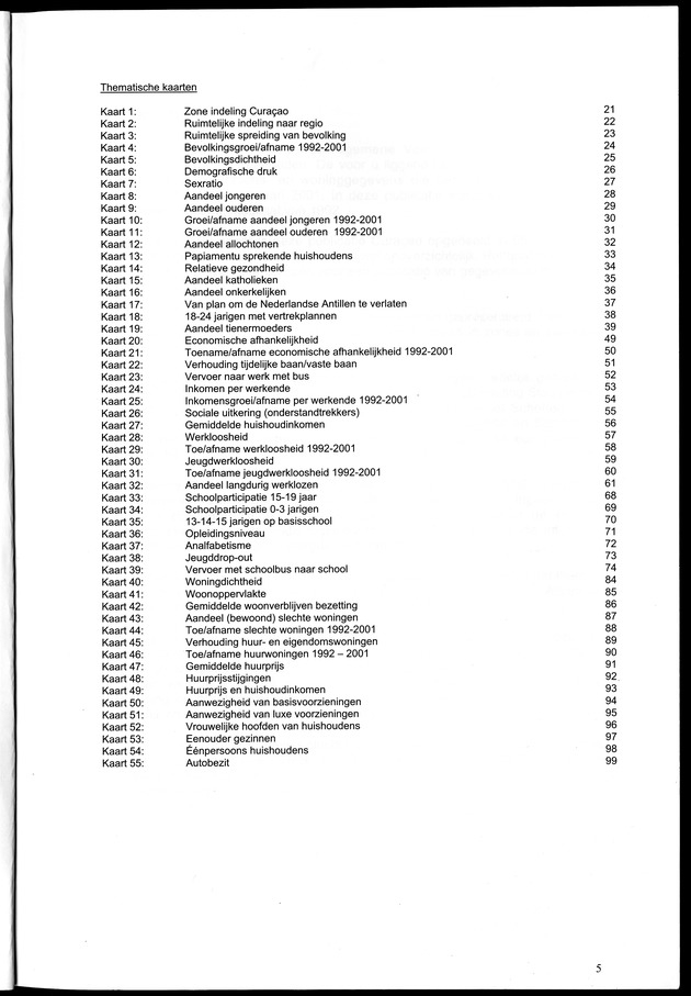 Censusatlas 2001, Curaҫao, Netherlands Antilles - Page 5