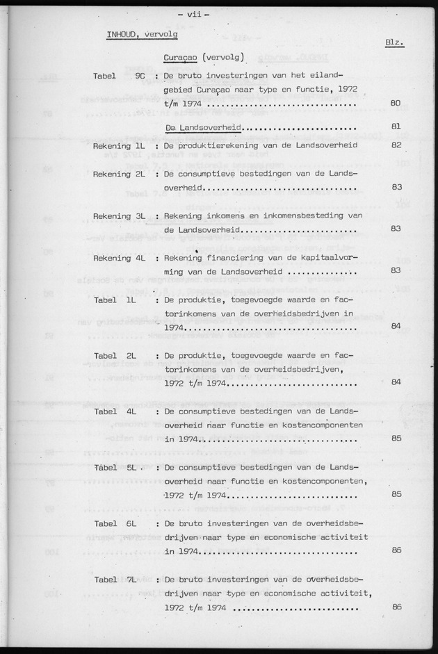 Nationale Rekeningen 1974 - Page vii