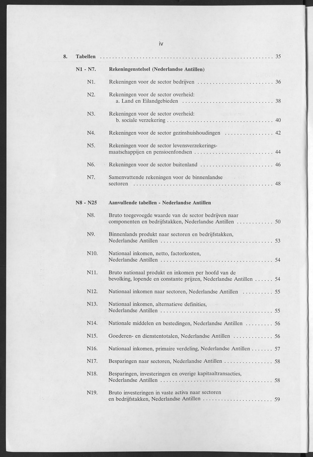Nationale Rekeningen Nederlandse Antillen 1992 - Page iv