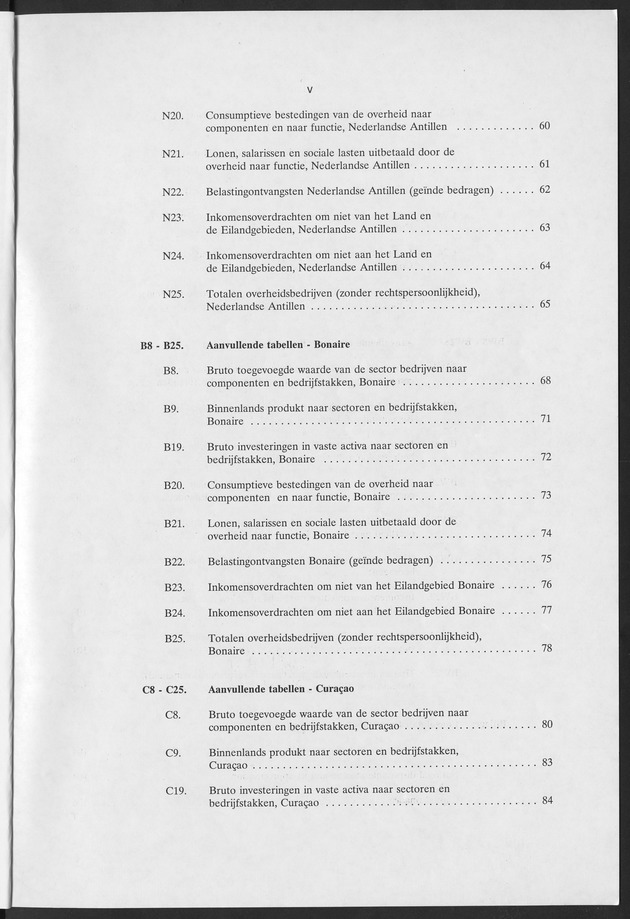 Nationale Rekeningen Nederlandse Antillen 1992 - Page v