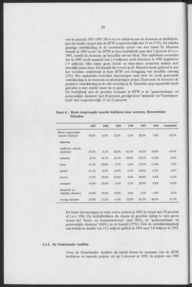 Nationale Rekeningen Nederlandse Antillen 1992 - Page 20