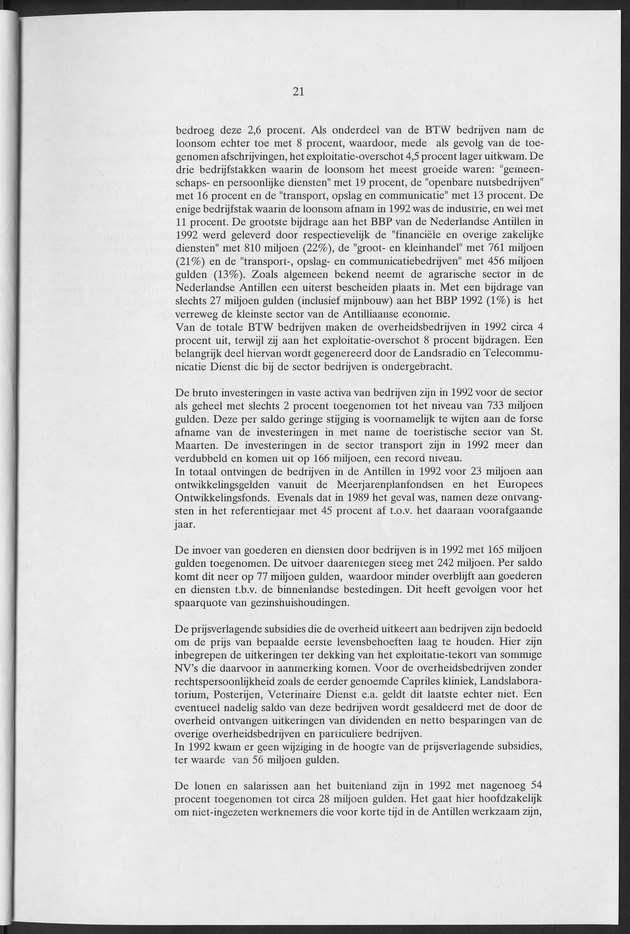 Nationale Rekeningen Nederlandse Antillen 1992 - Page 21