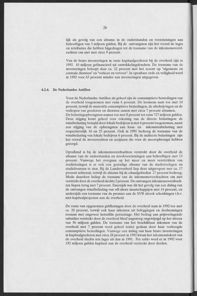 Nationale Rekeningen Nederlandse Antillen 1992 - Page 26