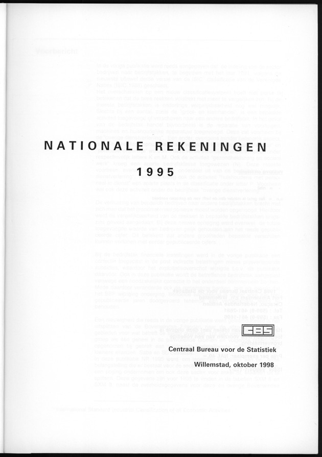 Nationale Rekeningen 1995 - Title Page
