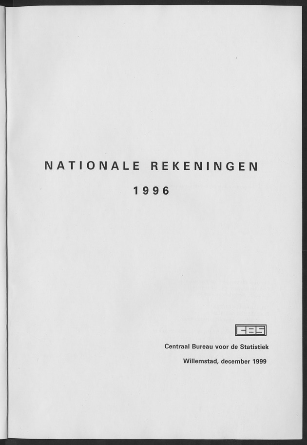 Nationale Rekeningen 1996 - Title Page