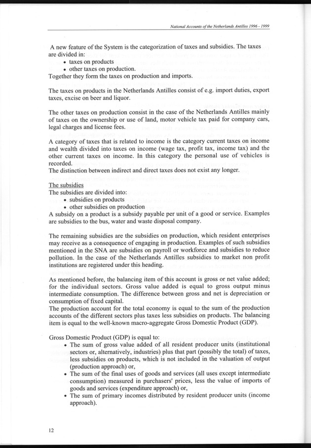 National Accounts Netherlands Antilles 1996-1999 - Page 12