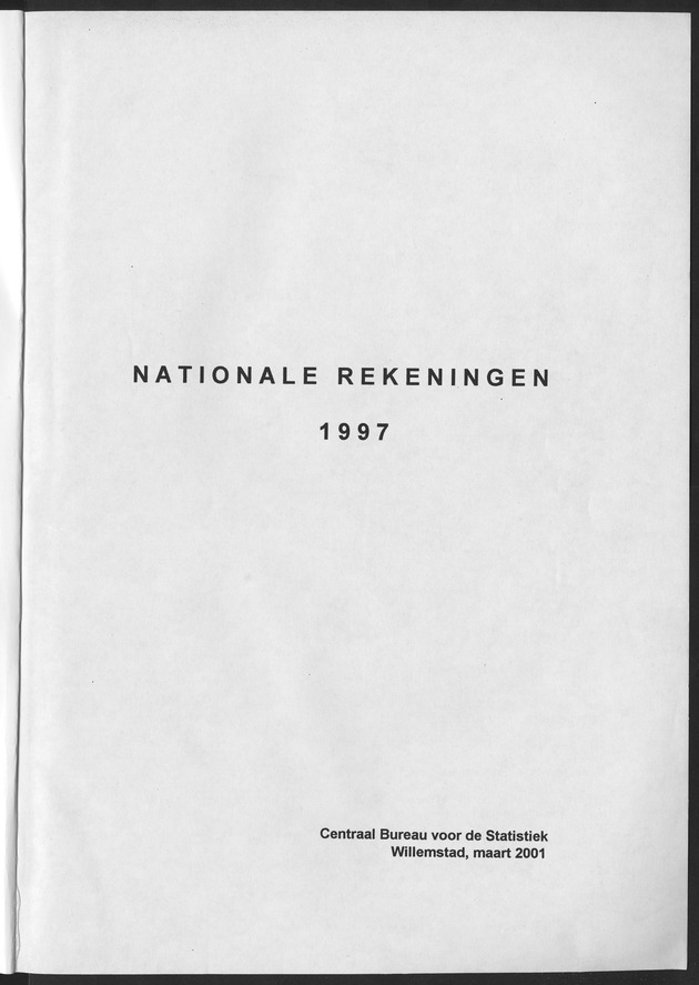 Nationale Rekeningen 1997 - Title Page