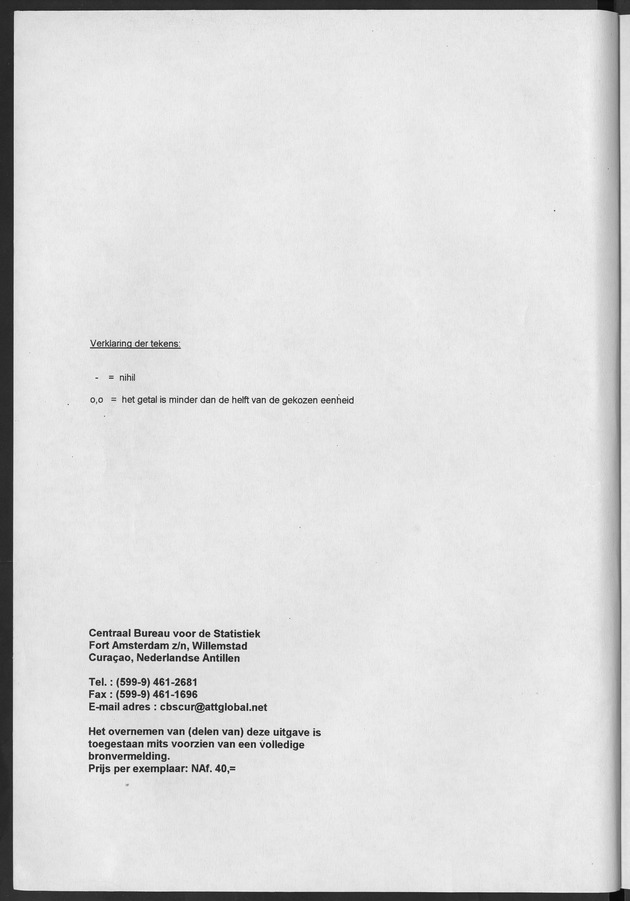 Nationale Rekeningen 1997 - verklaring der tekens