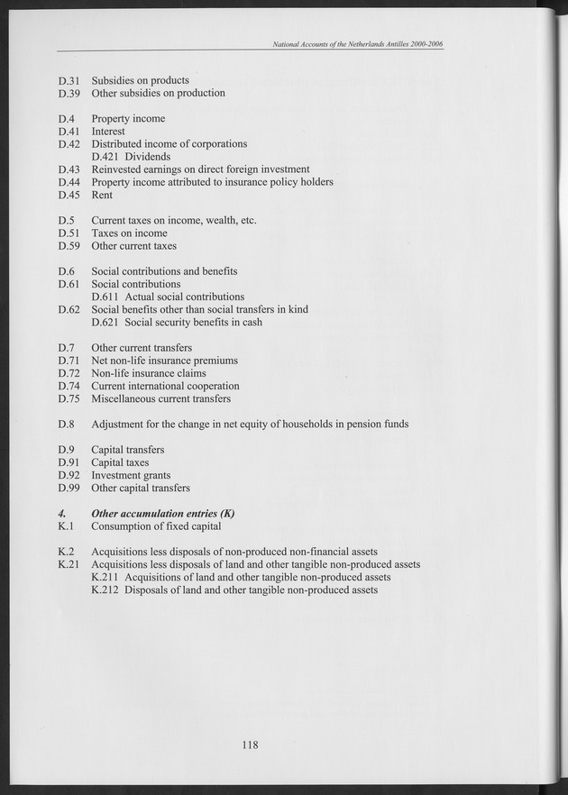National Accounts Netherlands Antilles 2000-2006 - Page 118