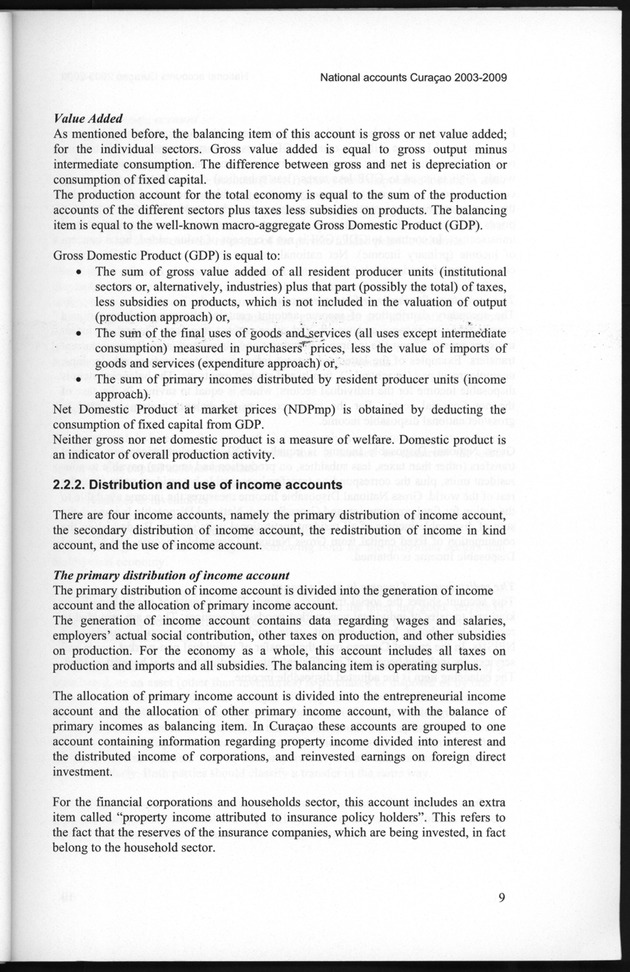 National Accounts Curacao 2003-2009 - Page 9