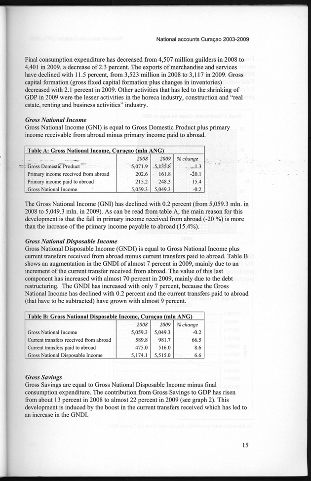 National Accounts Curacao 2003-2009 - Page 15