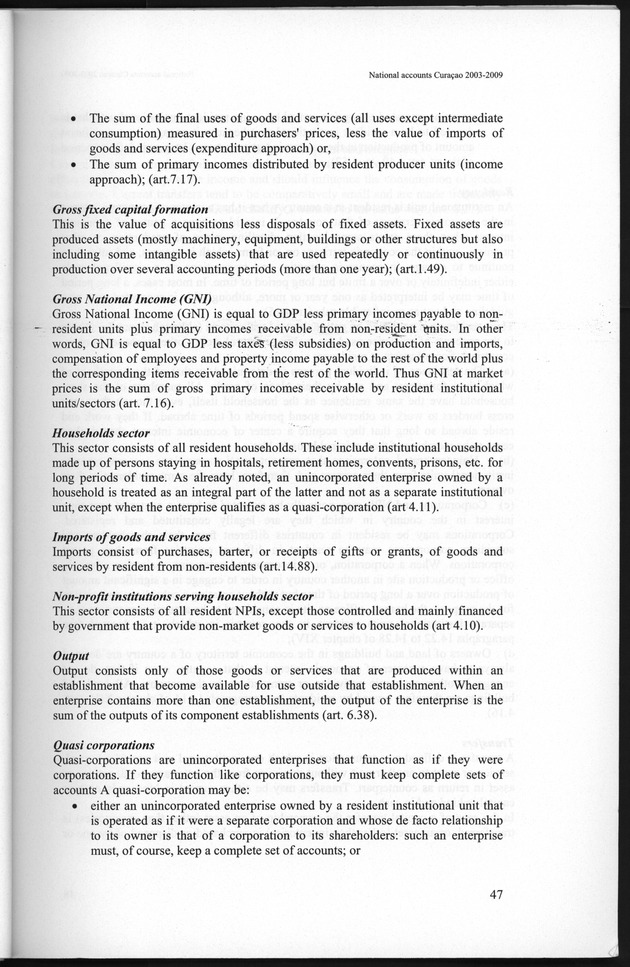 National Accounts Curacao 2003-2009 - Page 47