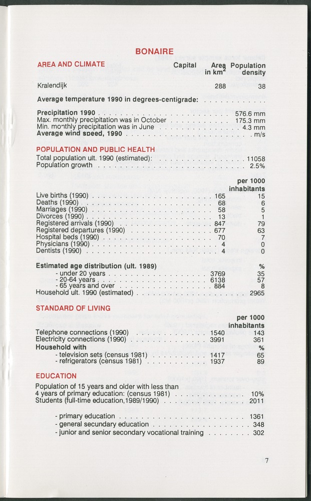STATISTICAL ORIENTATION 1991 - Page 7