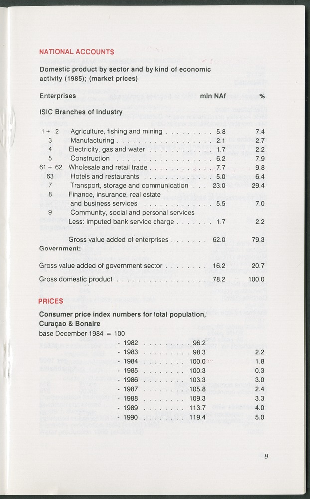 STATISTICAL ORIENTATION 1991 - Page 9