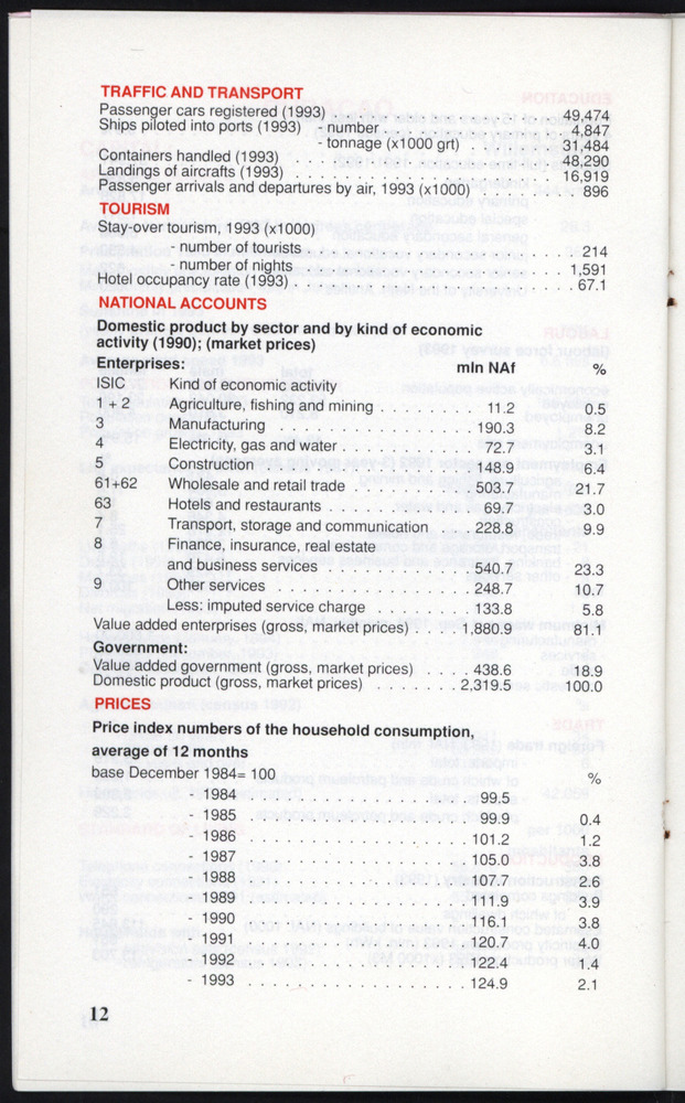 STATISTICAL ORIENTATION 1994 - Page 12