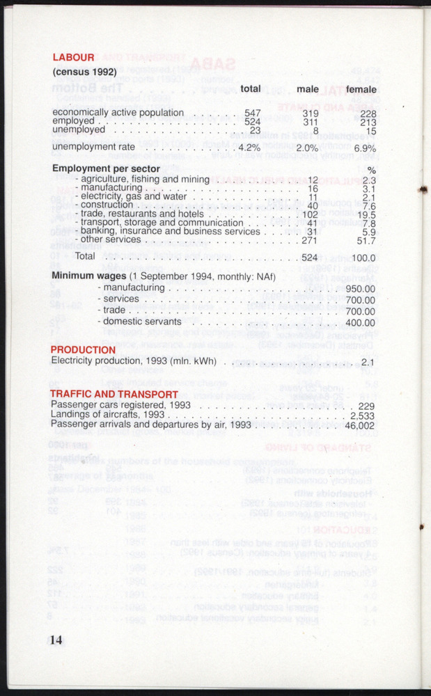 STATISTICAL ORIENTATION 1994 - Page 14