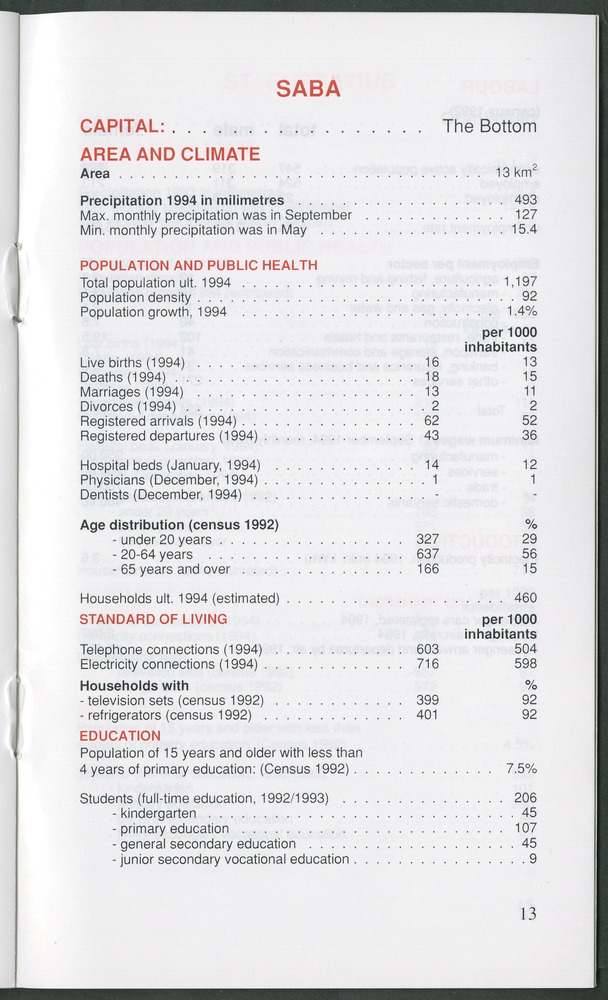 STATISTICAL ORIENTATION 1995 - Page 13