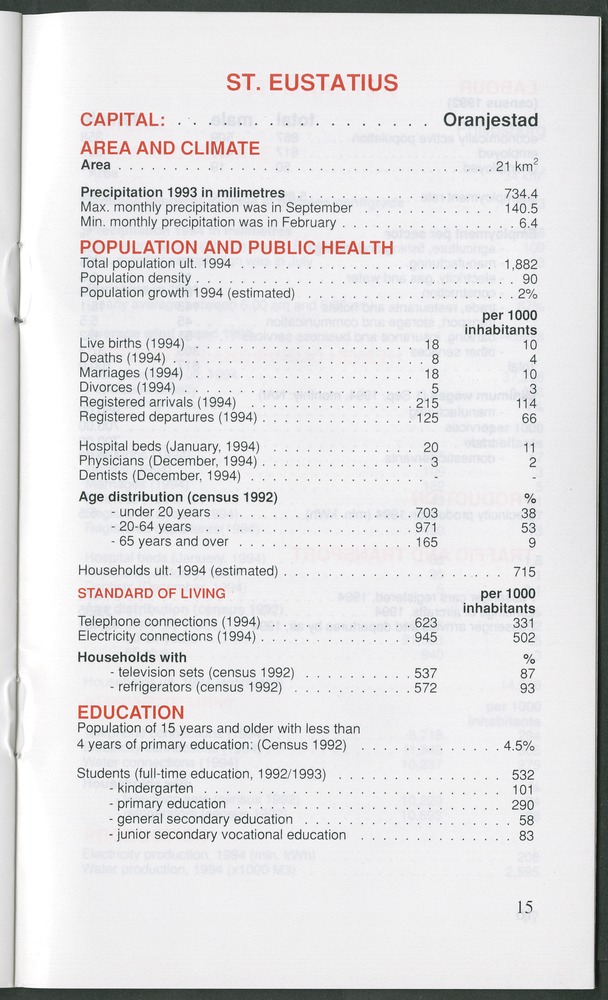 STATISTICAL ORIENTATION 1995 - Page 15