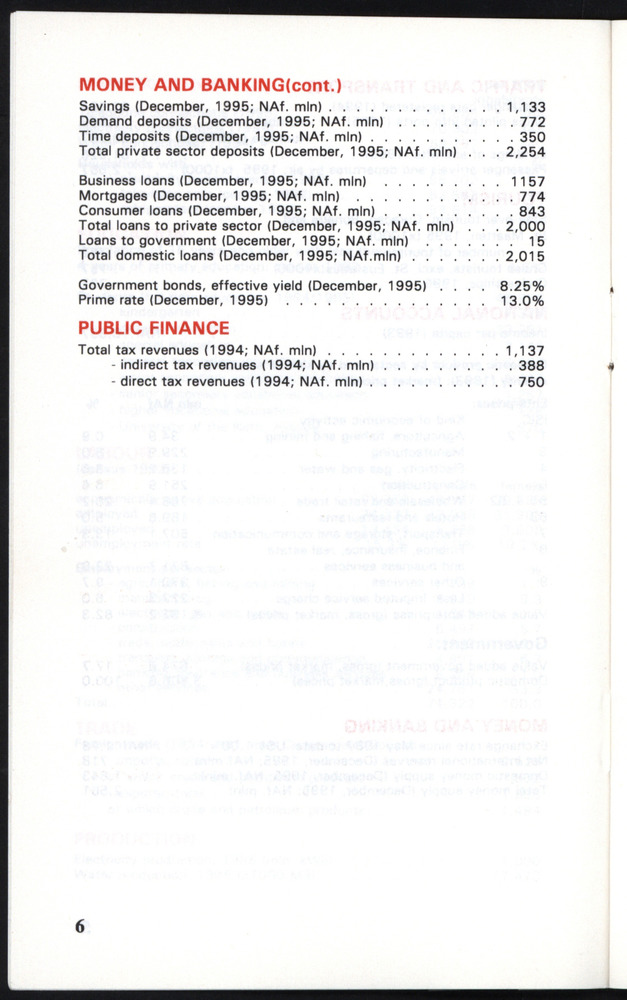 STATISTICAL ORIENTATION 1996 - Page 6