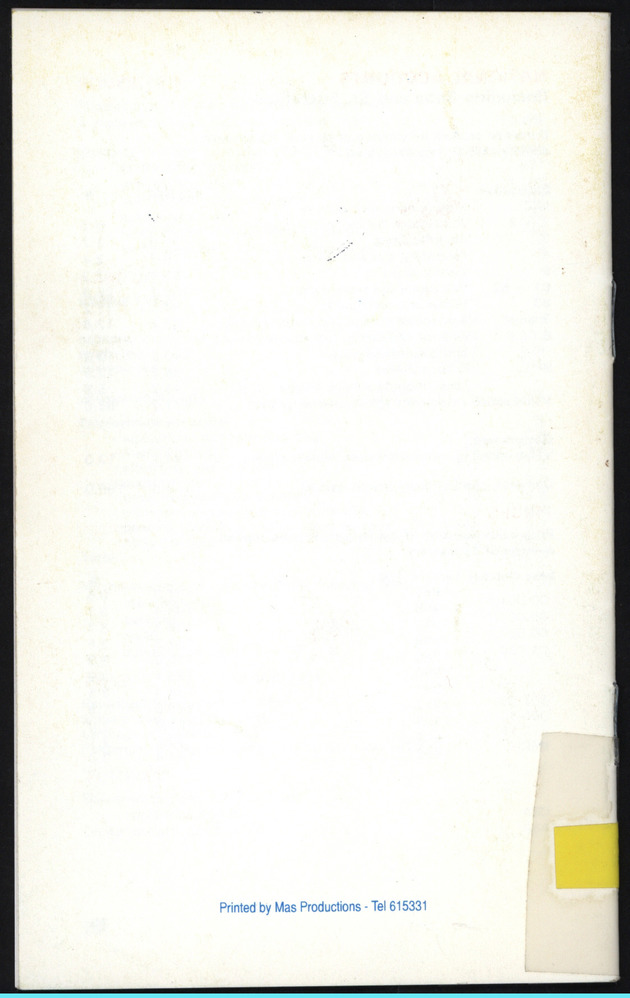 STATISTICAL ORIENTATION 1996 - Back Cover