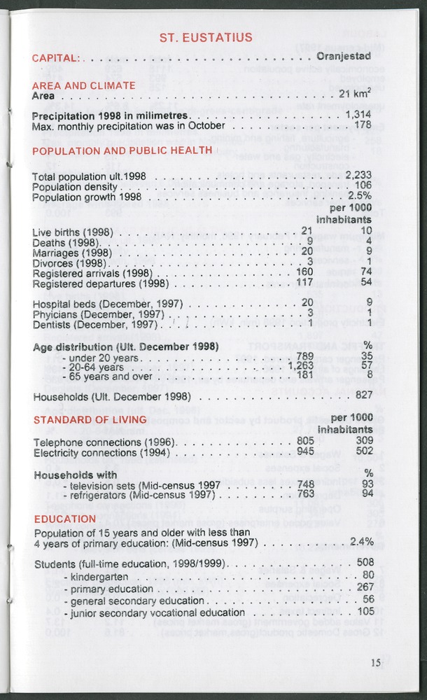 STATISTICAL ORIENTATION 1999 - Page 15