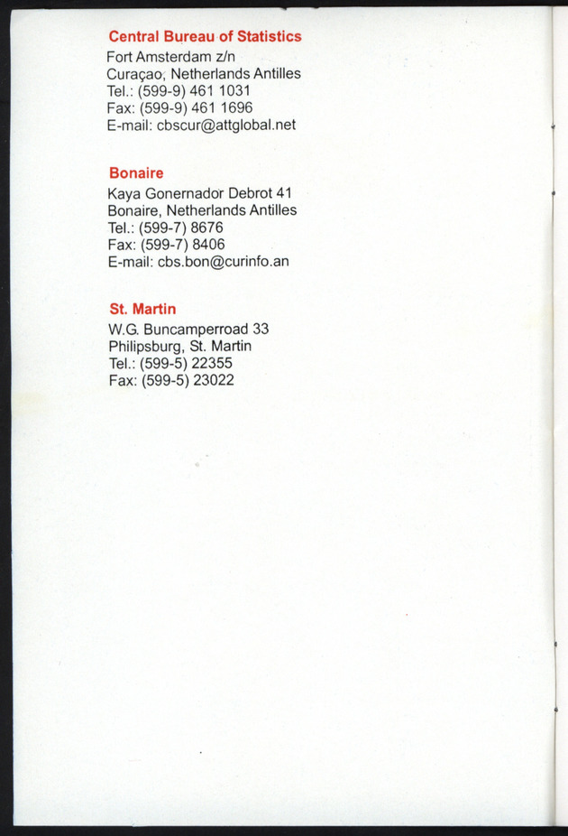 STATISTICAL ORIENTATION 2000 - content