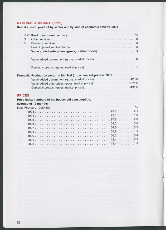 STATISTICAL ORIENTATION 2001 - Page 12