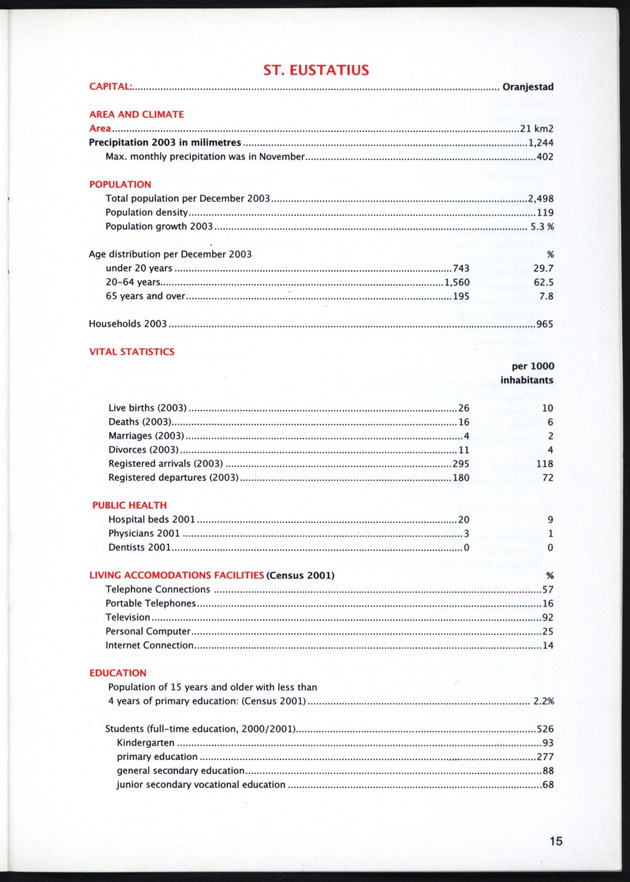 STATISTICAL ORIENTATION 2003 - Page 15