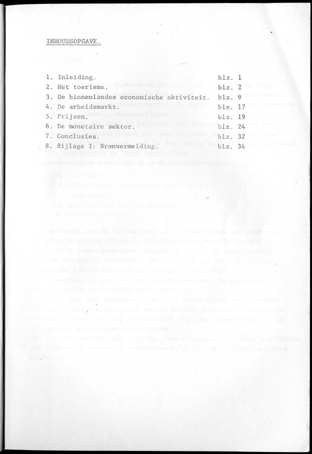 Economisch Profiel Februari 1979, Nummer 1 - Inhoudsopgave