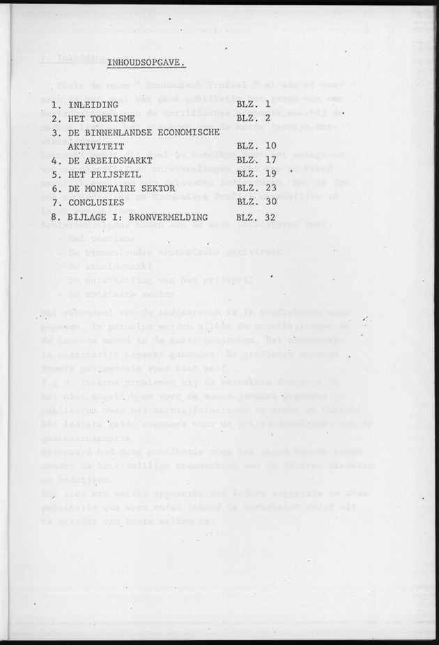 Economisch Profiel Maart 1979, Nummer 2 - Inhoudsopgave