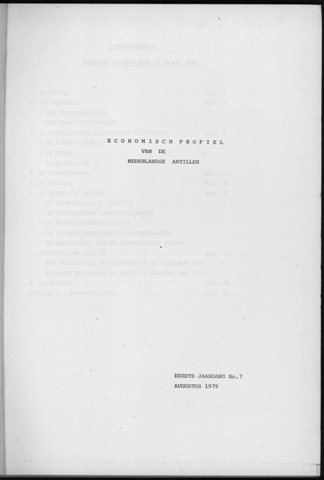 Economisch Profiel Augustus 1979, Nummer 7 - Title Page