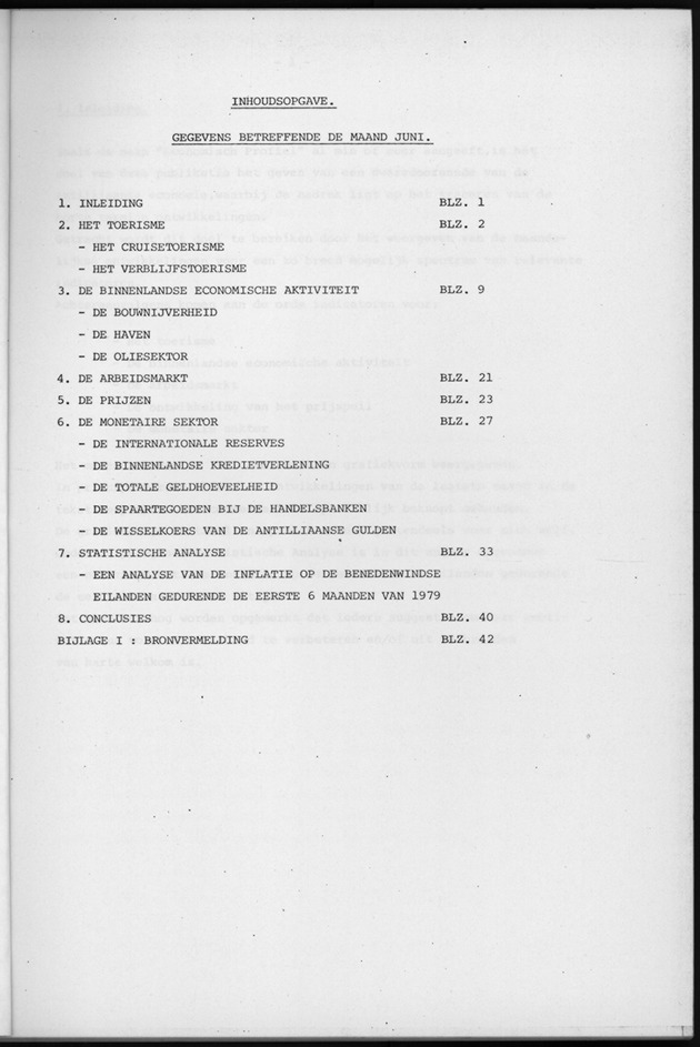 Economisch Profiel Augustus 1979, Nummer 7 - Inhoudsopgave