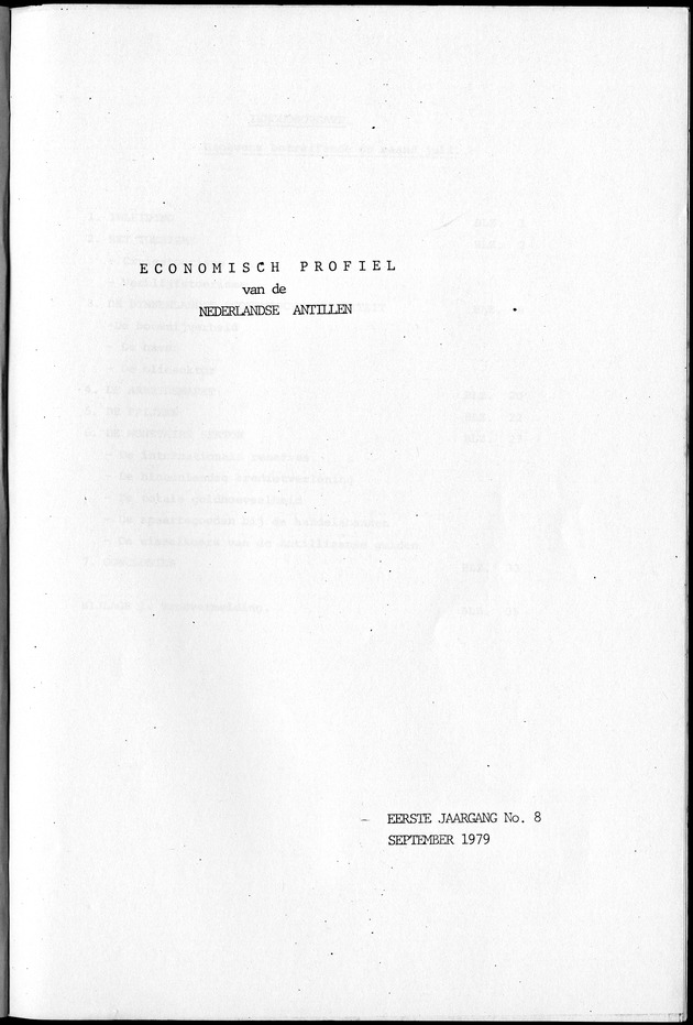 Economisch Profiel September 1979, Nummer 8 - Title Page