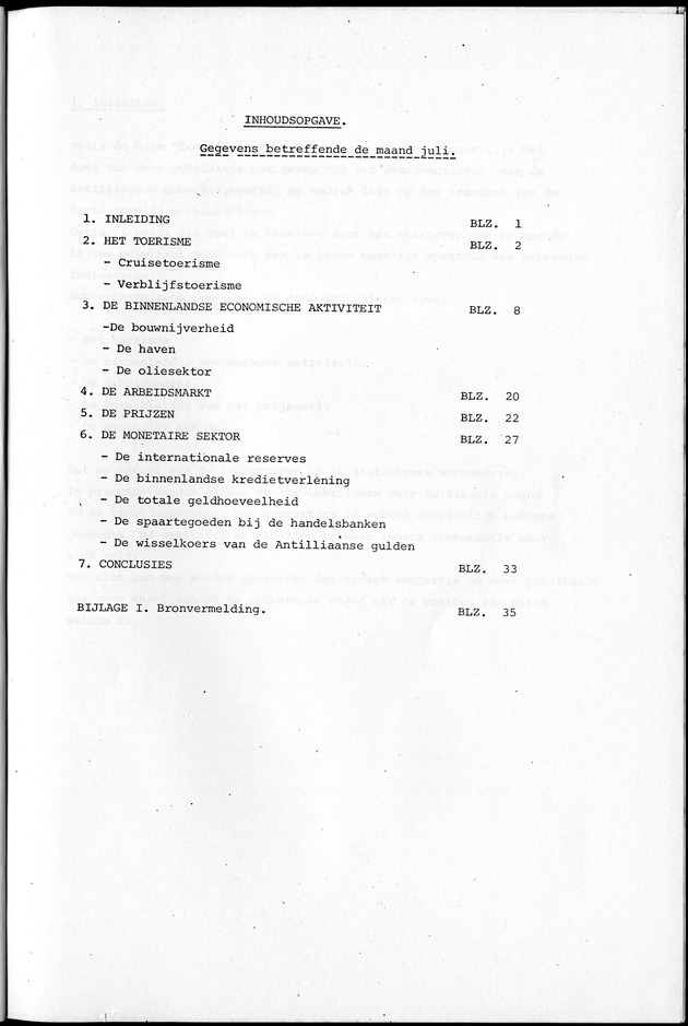 Economisch Profiel September 1979, Nummer 8 - Inhoudsopgave