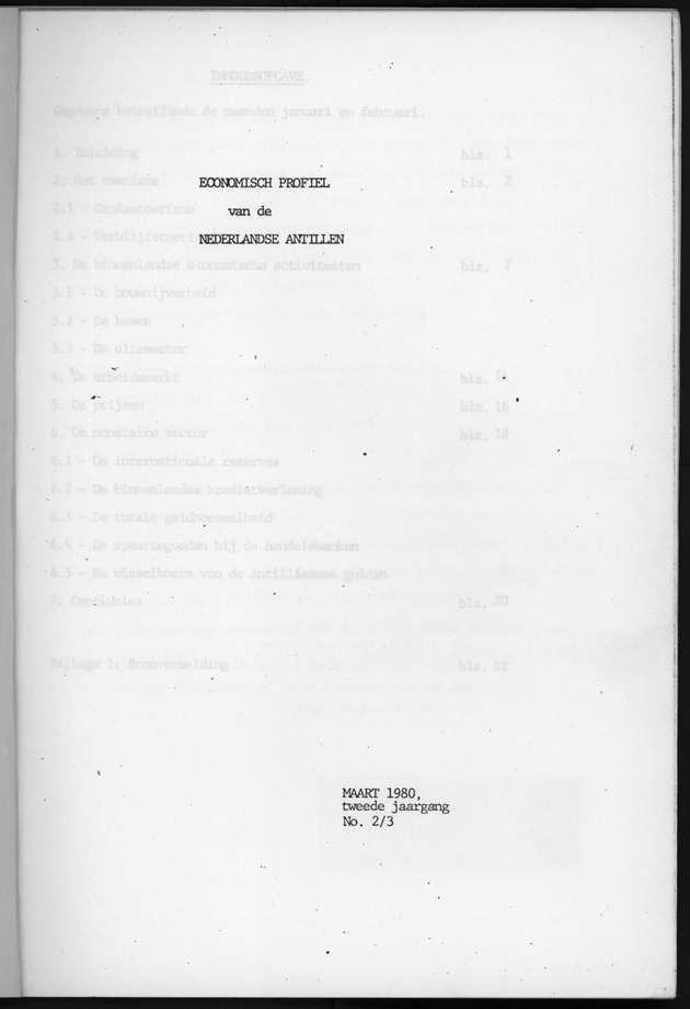 Economisch Profiel Maart 1980, Nummer 2+3 - Title Page