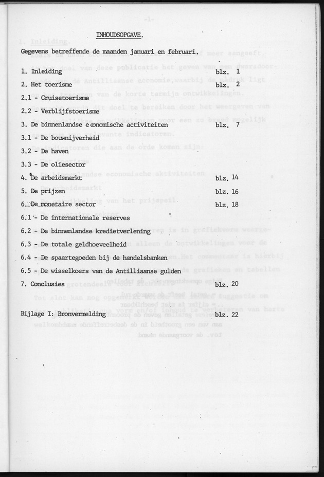 Economisch Profiel Maart 1980, Nummer 2+3 - Inhoudsopgave