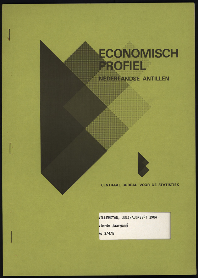 Economisch Profiel Juli/Augustus/September 1984, Nummer 3+4+5 - Front Cover