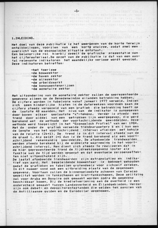 Economisch Profiel Juli/Augustus/September 1984, Nummer 3+4+5 - Page 1