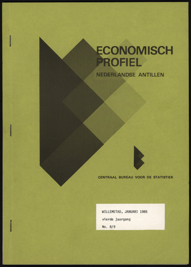 Economisch Profiel Januari 1985, Nummer 8+9 - Front Cover